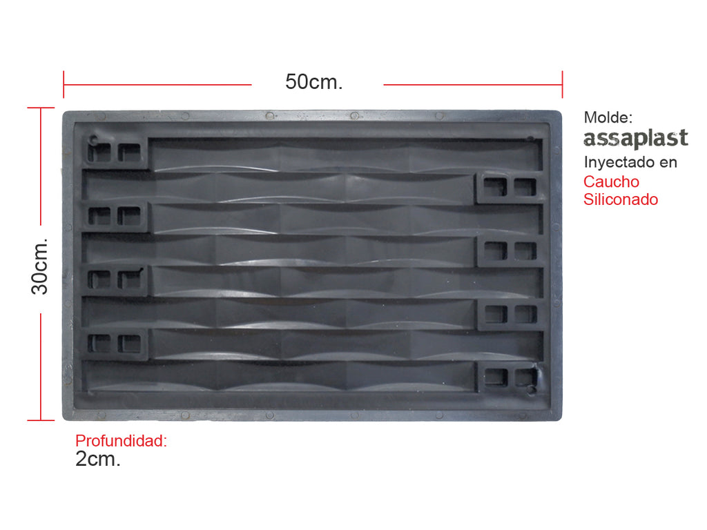 Molde para Revestimiento 3D Wave