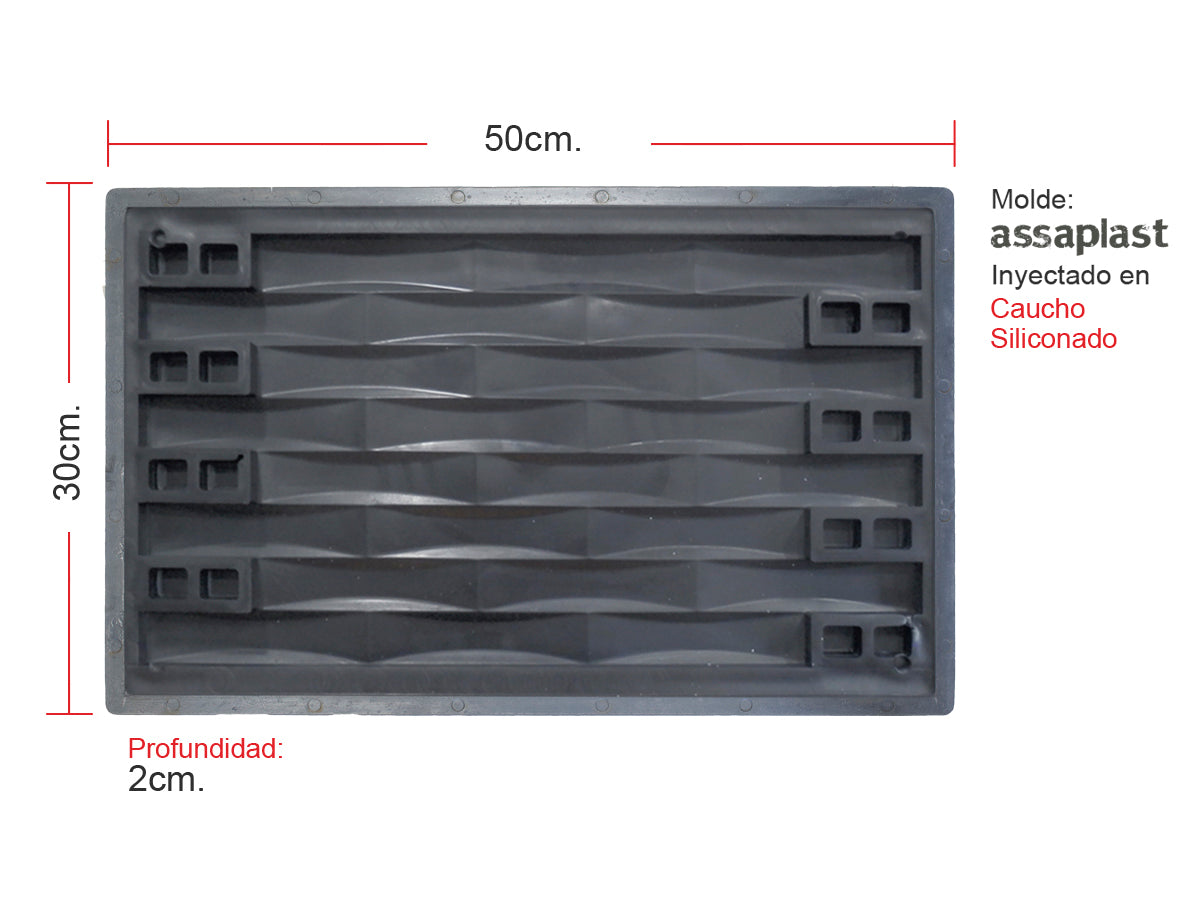 Molde para Revestimiento 3D Wave