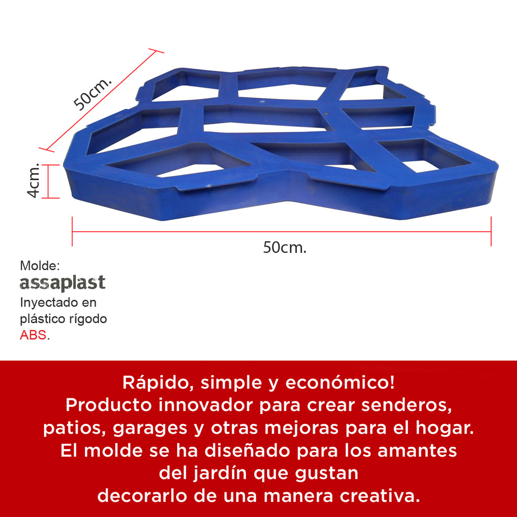 Molde Sendero Para Jardín Irregular 50X50 CM