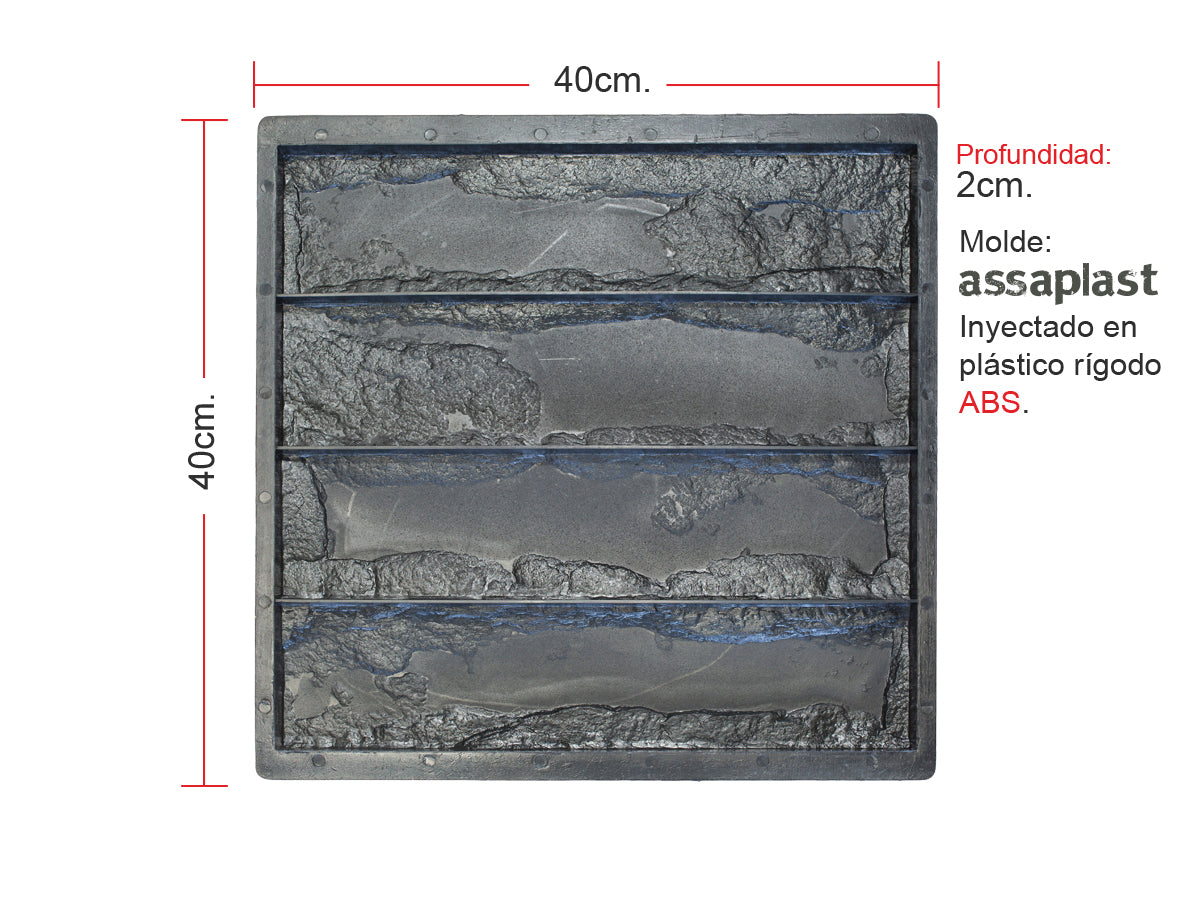 Molde para Revestimiento Piedra Zapala