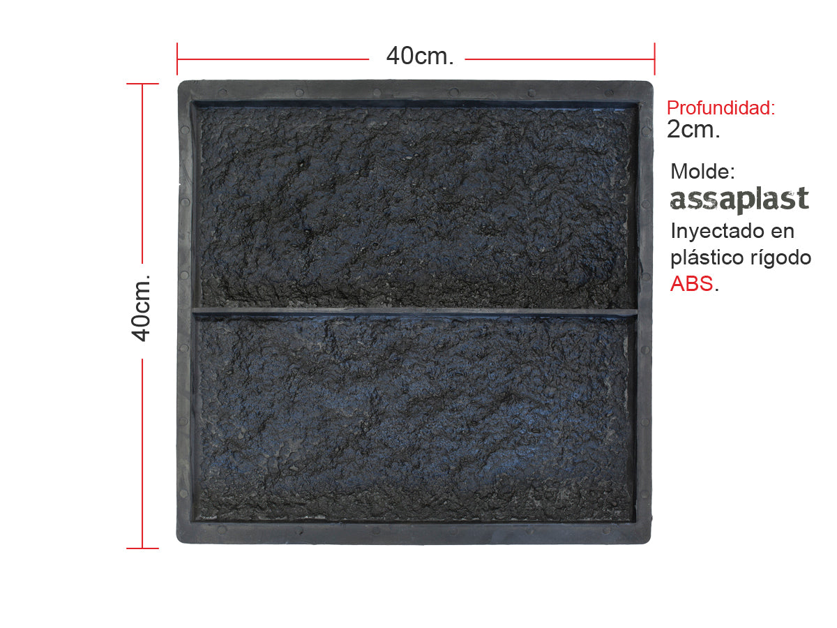 Molde para Revestimiento Piedra Símil Bloque