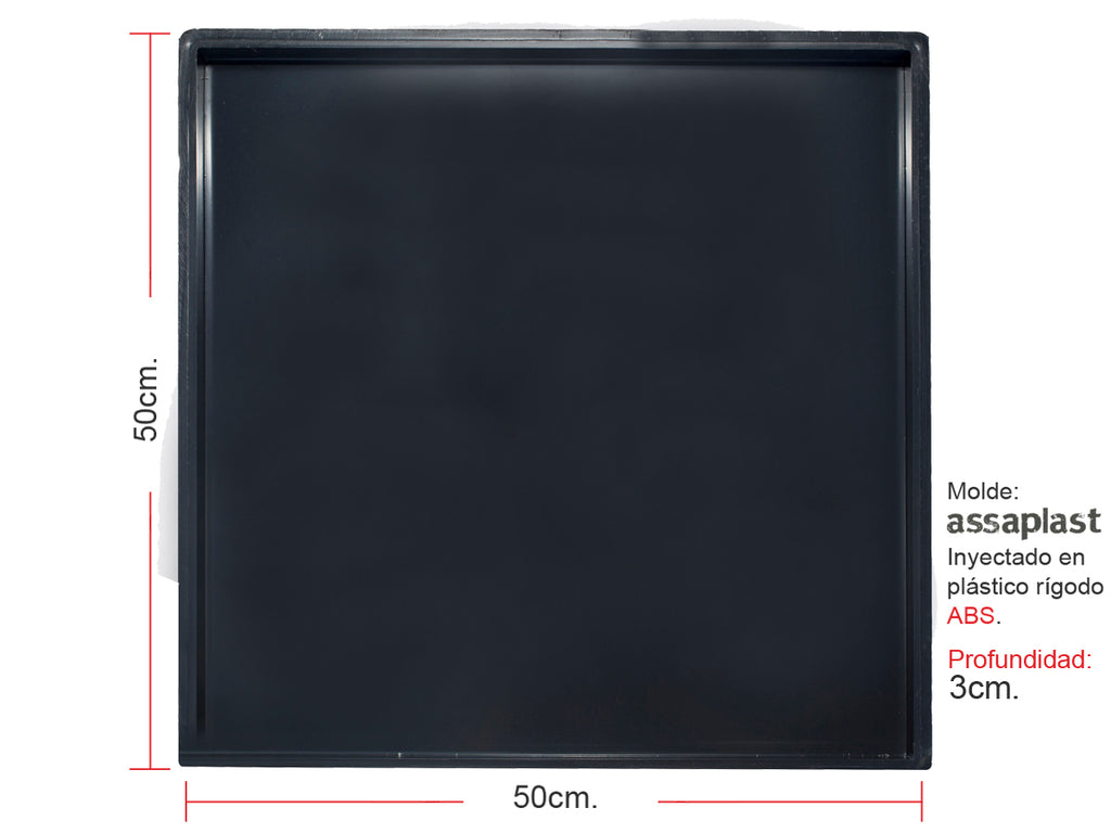 Molde para baldosa liso 50x50