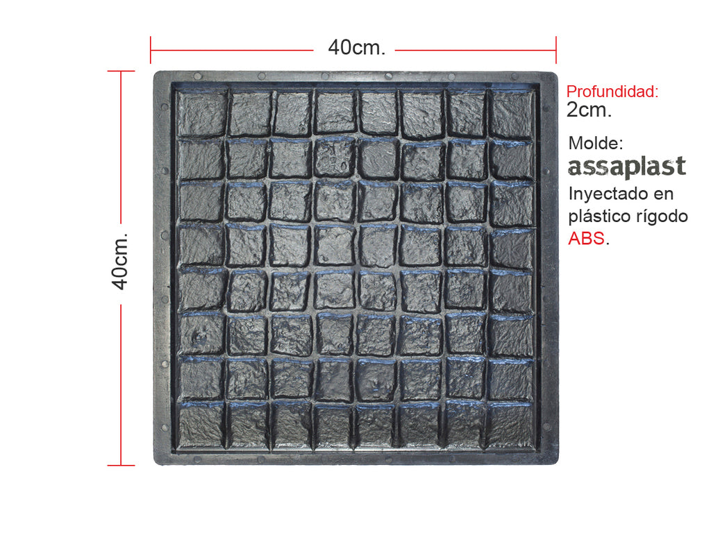Molde para Adoquín Recto Chico
