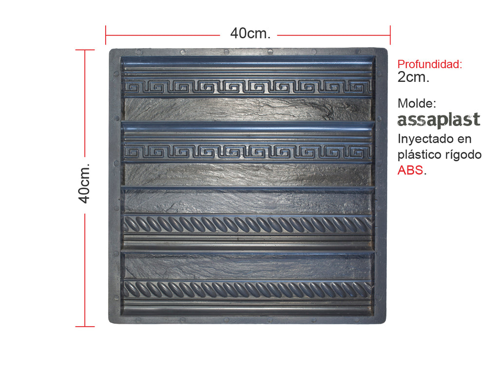 Molde para Zócalo 10x40
