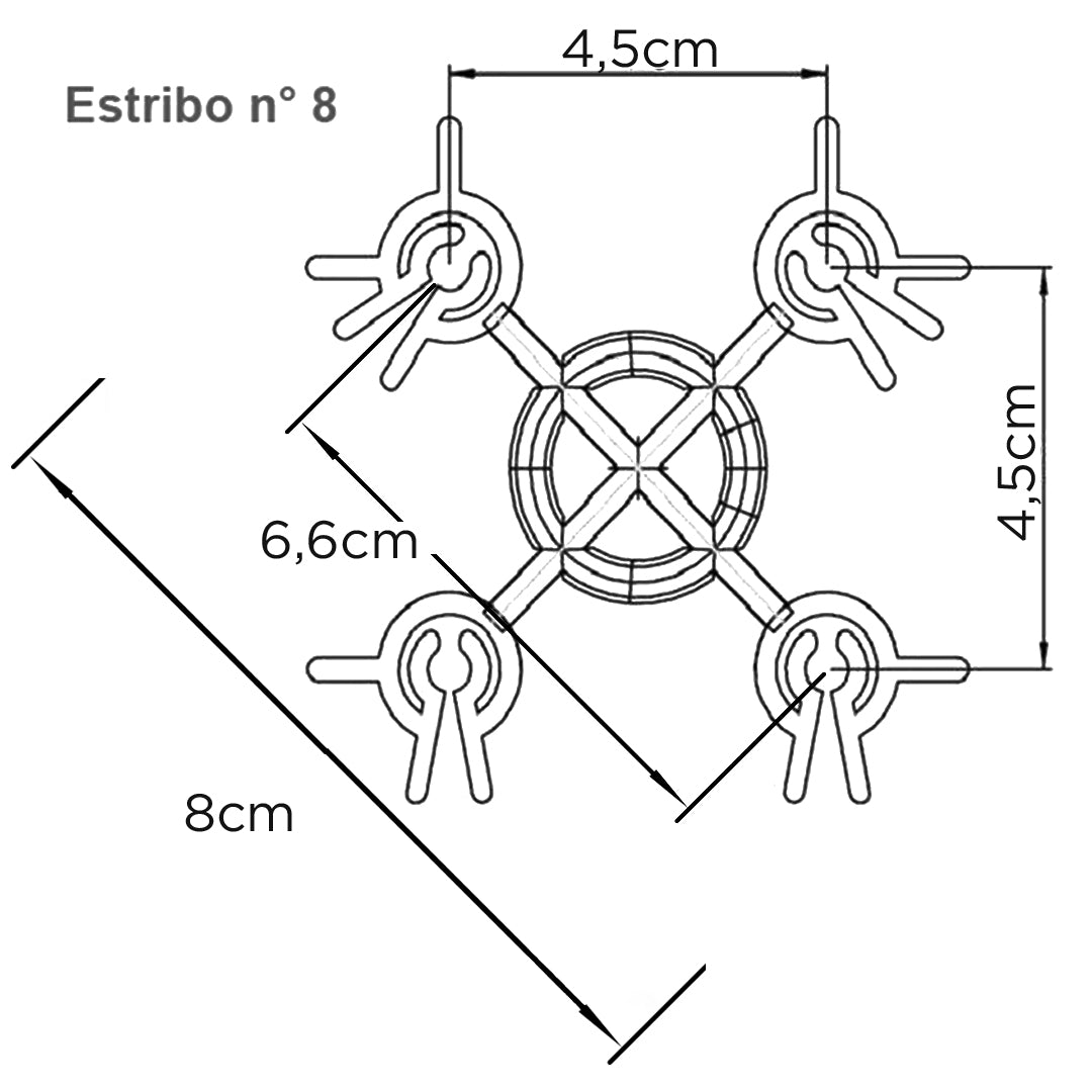 Estribo para Premoldeado N°8
