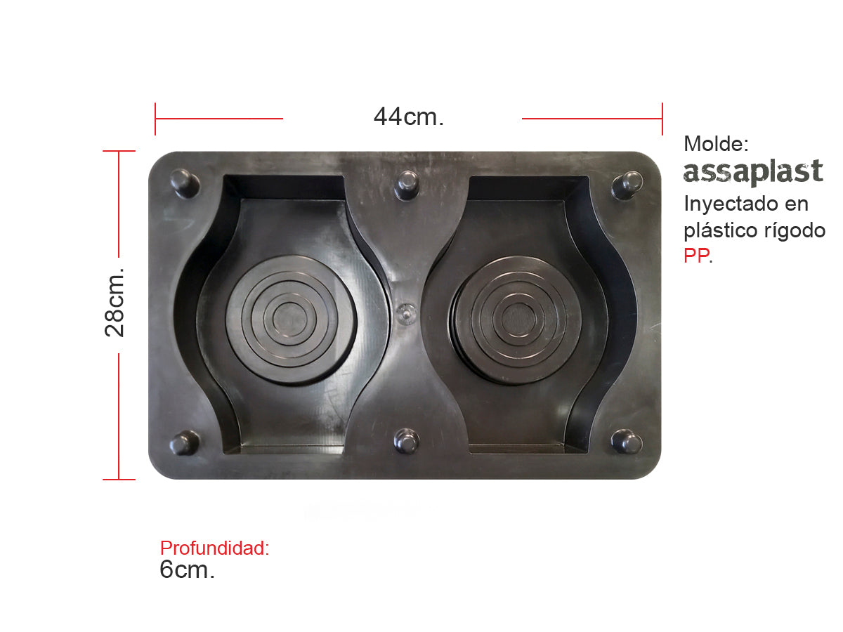 Molde para Adoquín Omega